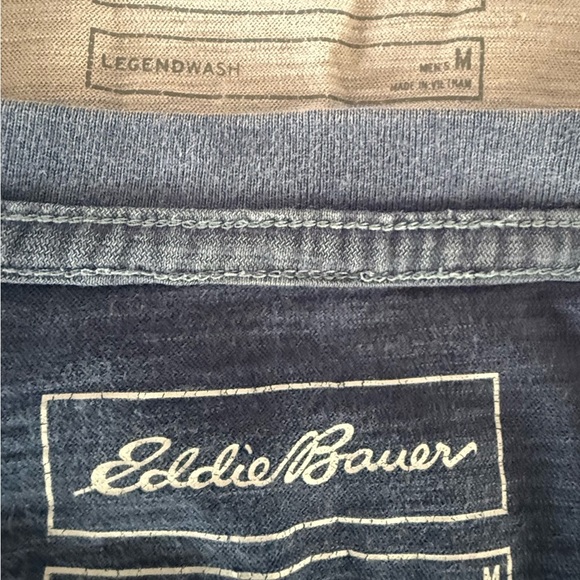 Eddie Bauer Men’s M Henley Bundle – Legend Wash – Soft Cotton – 25% Off - Picture 3 of 11